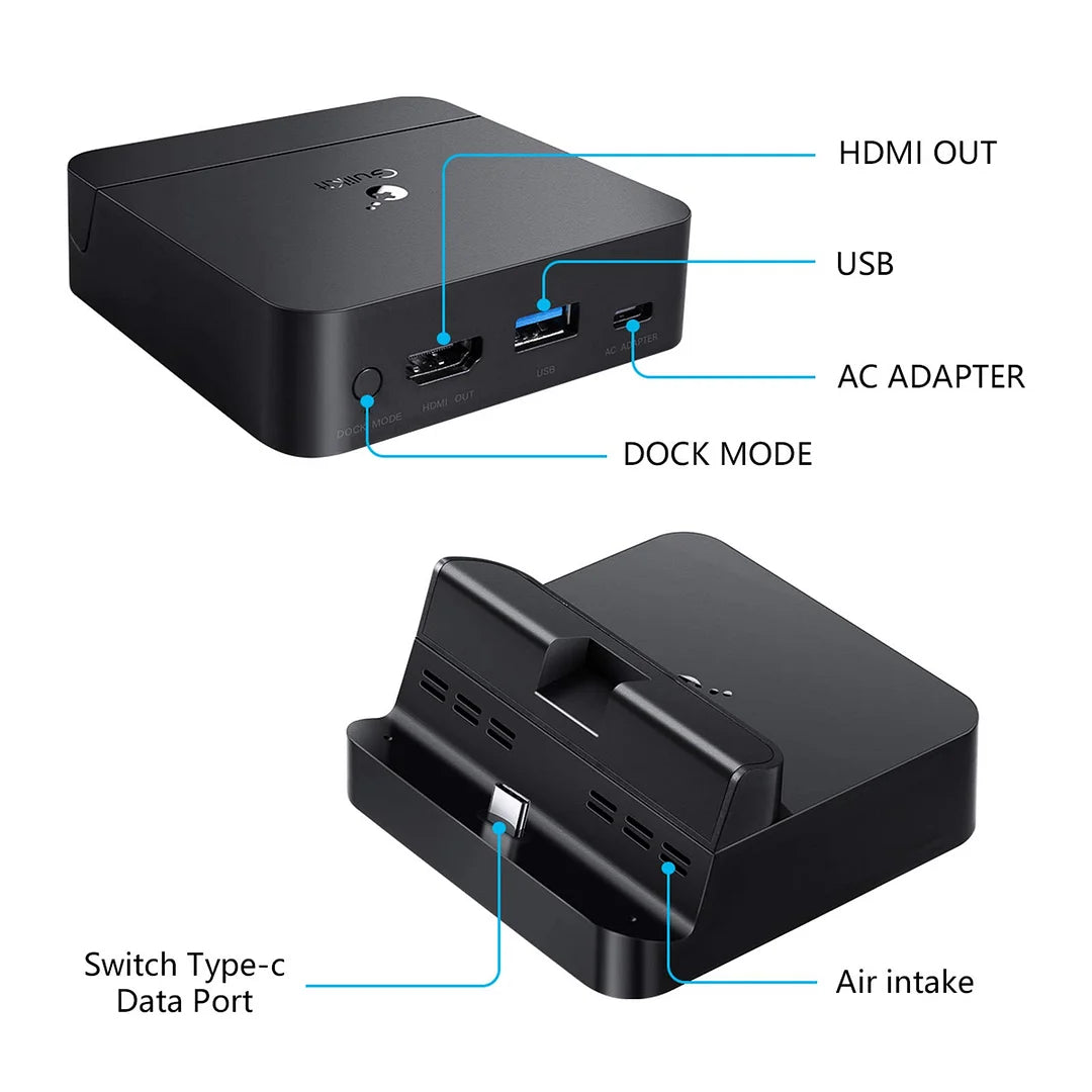 GuliKit Switch TV Dock Station : 4K/1080P HDMI TV Adapter