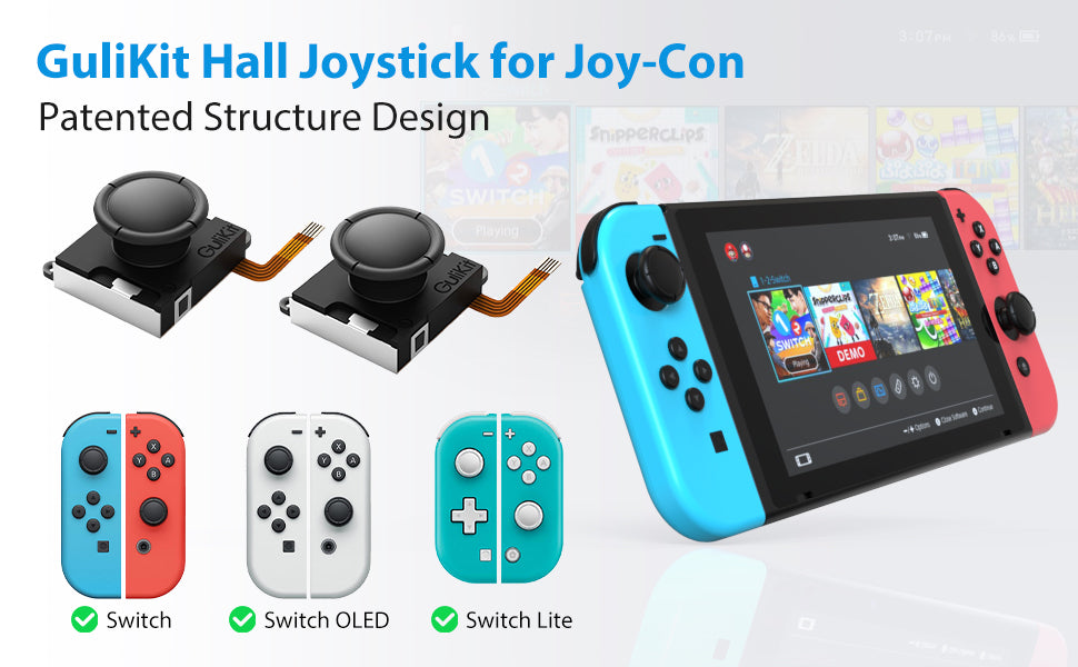 Switch Joycon Joystick Replacement, Hall Effect Joystick for Switch/Sw