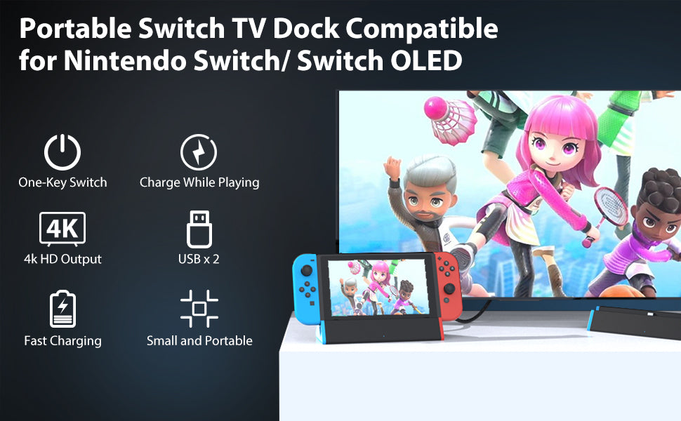TV Docking Station for Nintendo Switch / Switch OLED, with 4K HDMI